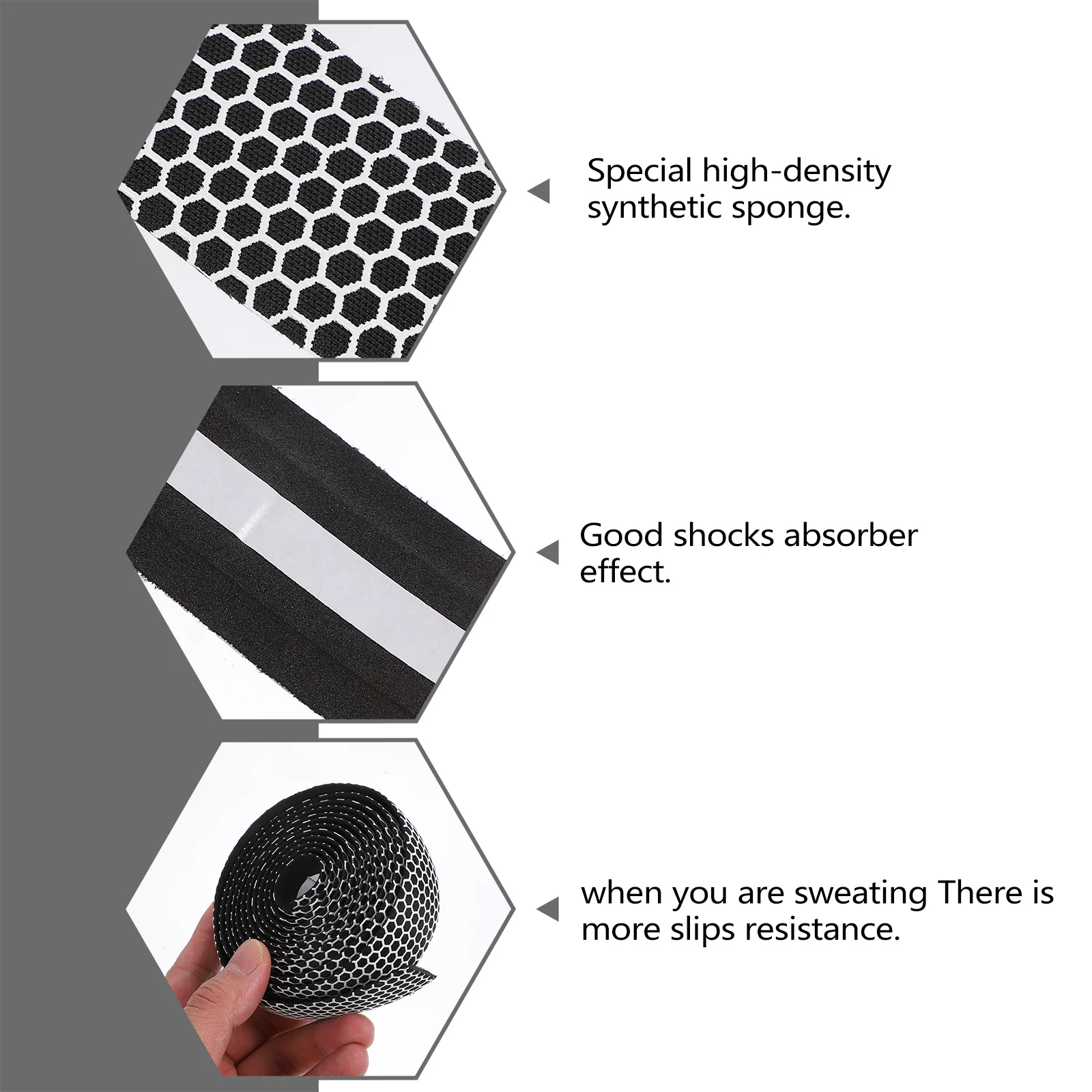 

1 set 1 Set Mountain Bike Handlebar Tape Sponge Non-Slip Elastic Frosted Self-Adhesive Bar Wrap For Road Bike Long Ride Comfort