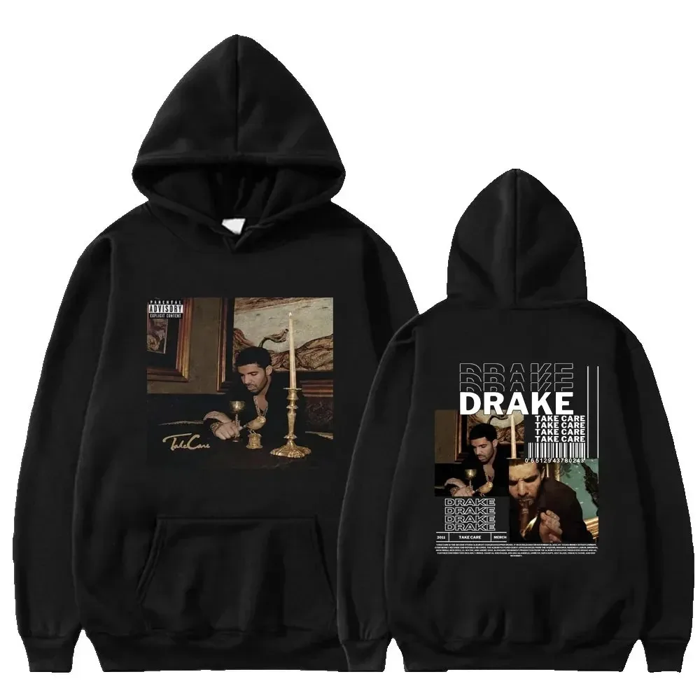 Rapper Drake Musik Album Gedruckt Hoodie Männer Frau Übergroßen Hip Hop Vintage Hoodie Fleece Warme Lose Männliche Sweatshirts Streetwear