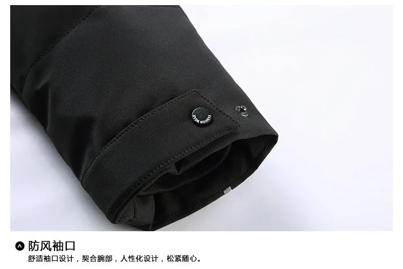 Style Hooded Jacket Short Length Casual with Windproof Wrinkle Finish Zipper Closure Thickened Regular Length Winter for Men