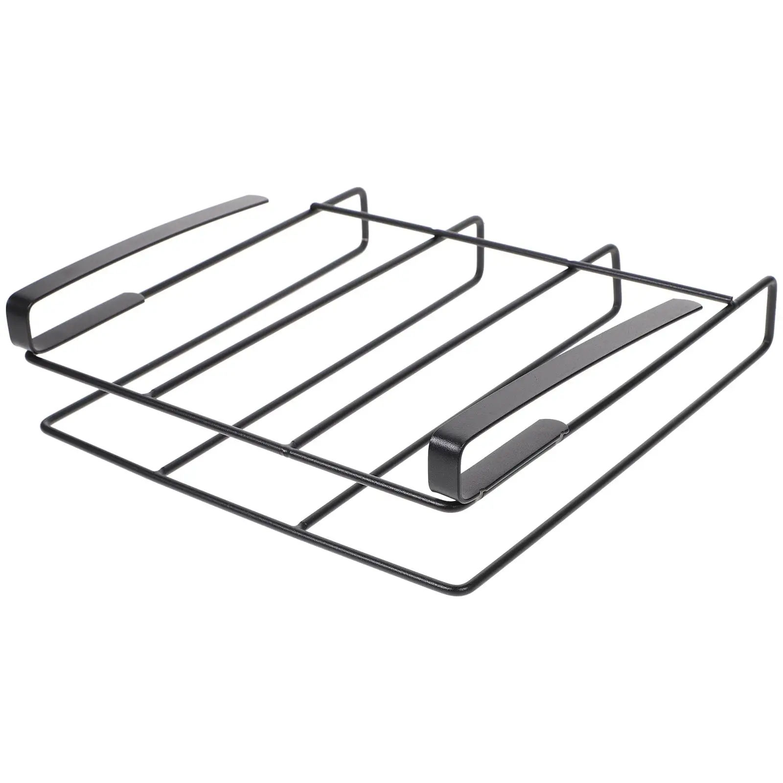 

Chopping Board Rack Cutting Organizer Kitchen Storage Stainless Steel Large Capacity Pot Lid Holder Under Cabinet Black Metal