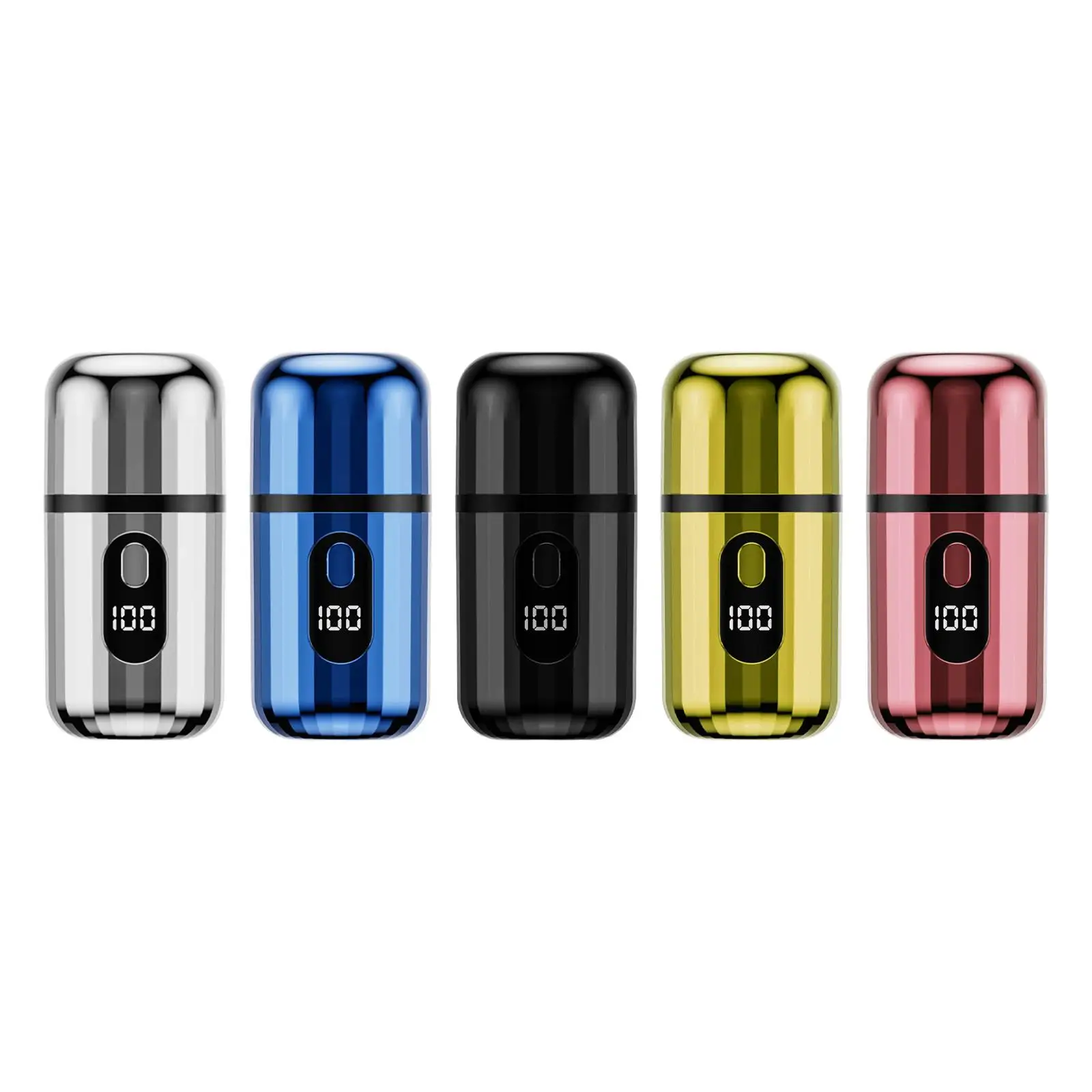 Men Electric Shaver Cordless Dry and Wet Dual Use Removable Compact Face Hair Shaver for Travel Camping Trimming Office Car