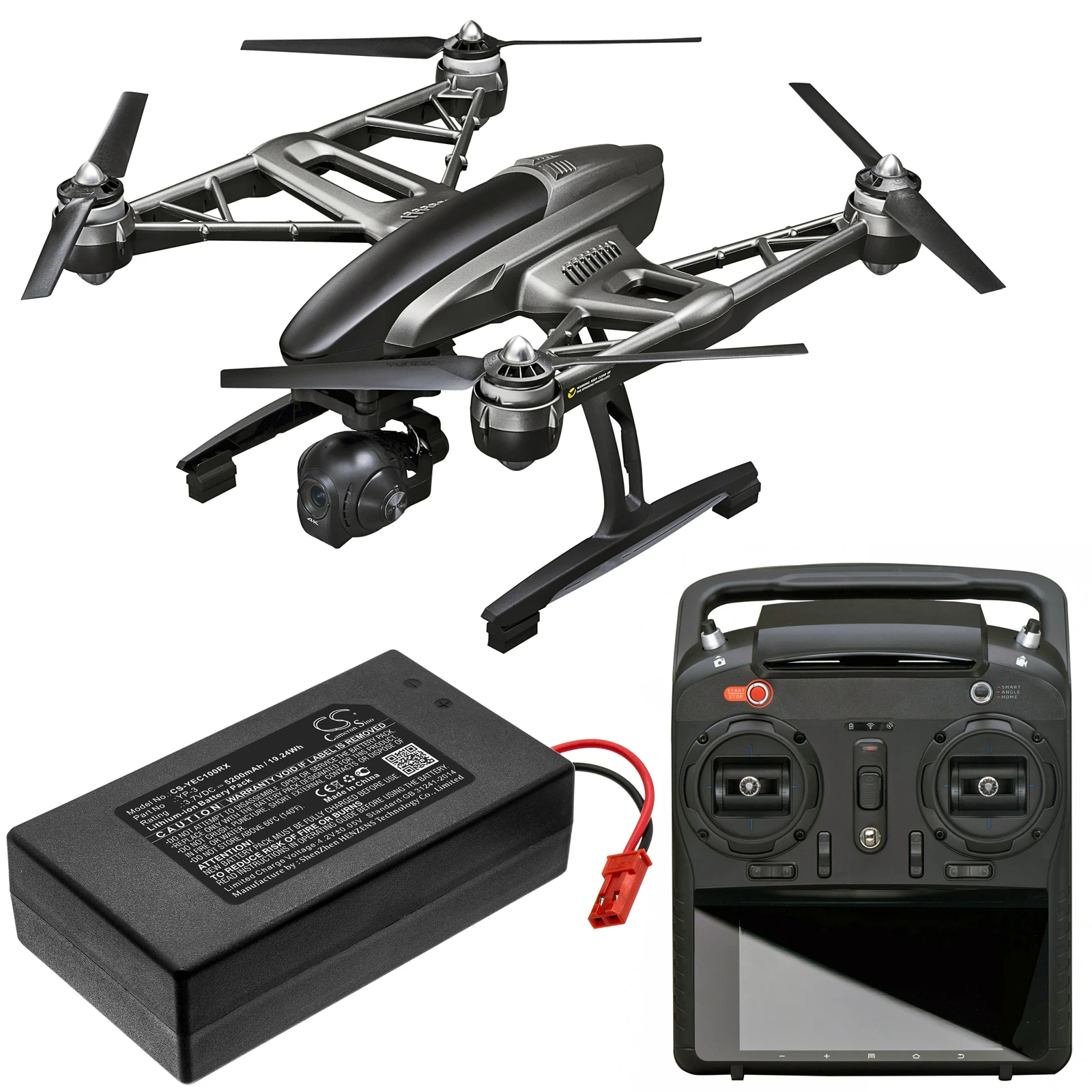 Batería de Repuesto CS para Yuneec ST10, YP-3 Blade, Estación Terrestre ST10 Chroma, Estación Terrestre ST10+ Chroma, Q500 PN:YP-3
