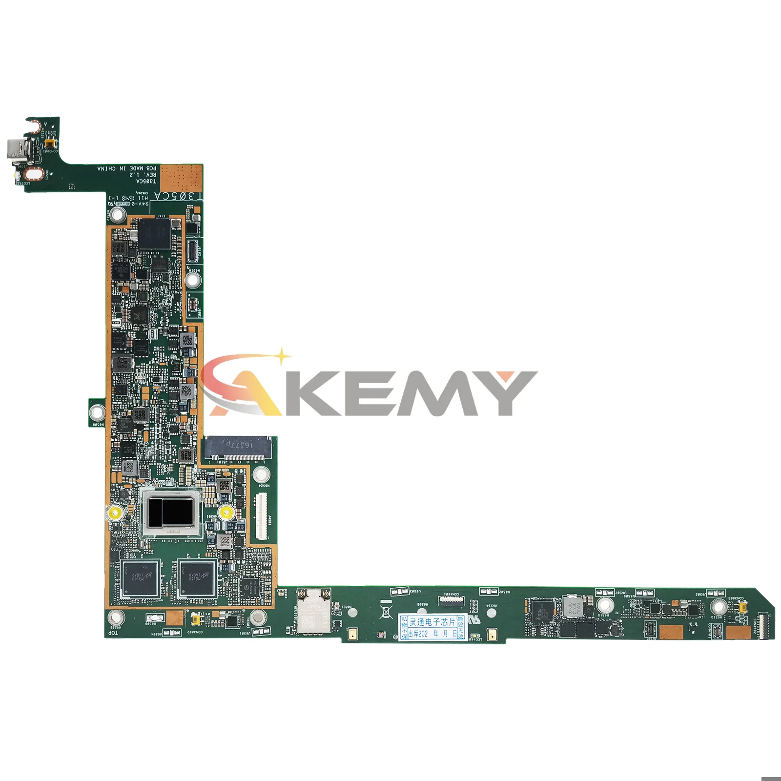 AKEMY T305CA 노트북 마더 보드 ASUS 변압기 3 T305C 메인 보드 M3-6Y30 M3-7Y30 I5-7Y54 4G/8G-RAM 100% 작업 테스트