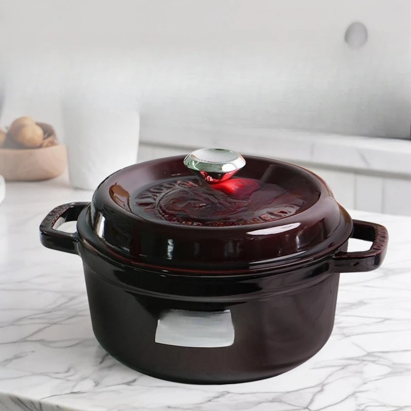 New product launch JCDecaux luxury enamel pot cast iron pot, micro-pressure stew rice pot household cross-border