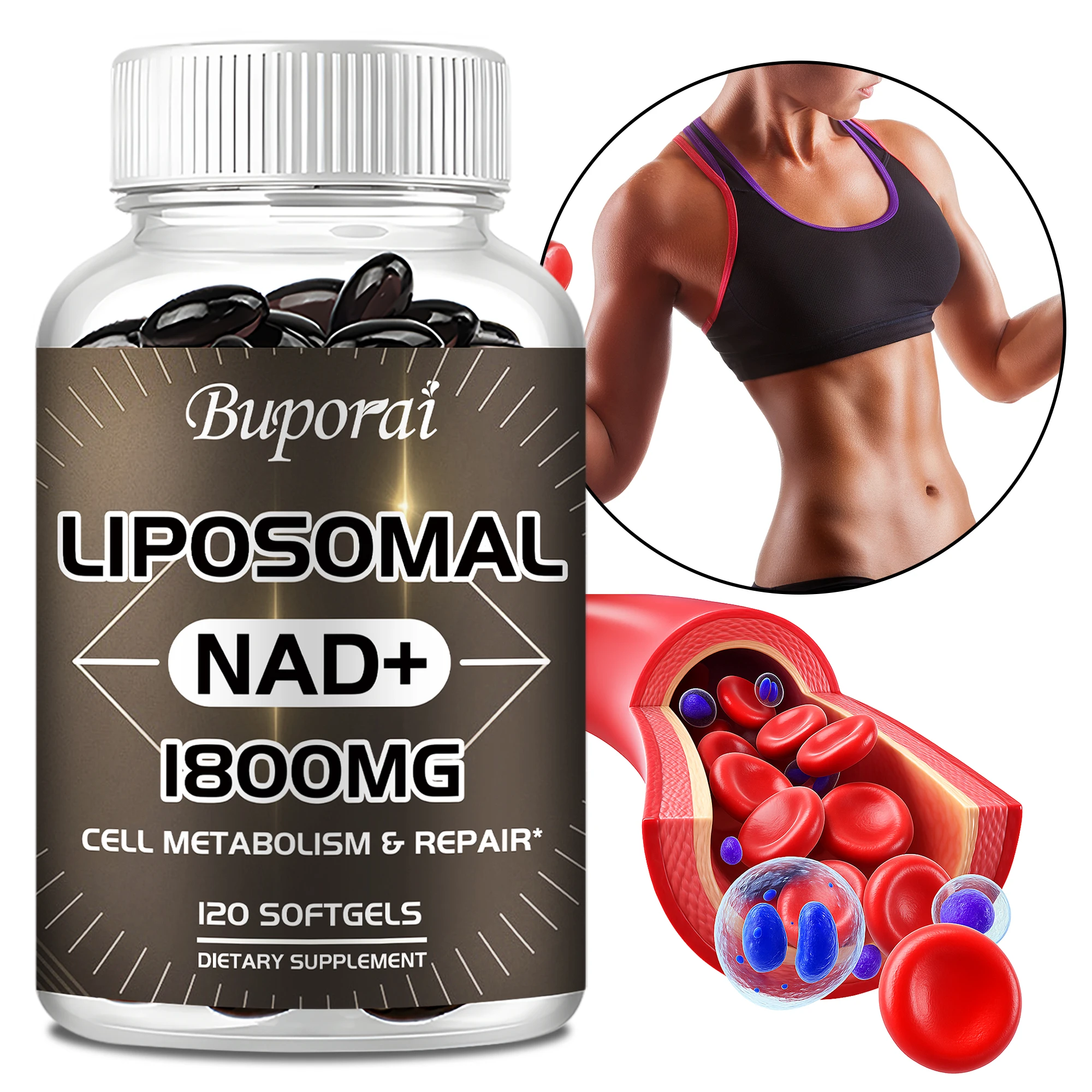 

Liposomal NAD Supplement - Enhances Energy, Support Cell Repair & Cellular Health, Boosts Immunity, Promotes Overall Health