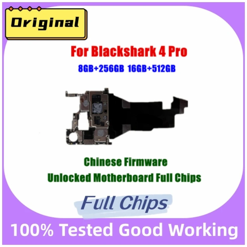 Unlocked Main Mobile Board Mainboard Motherboard With Chips Circuits Flex Cable For BlackShark 4 Pro Black Shark 4pro 4th