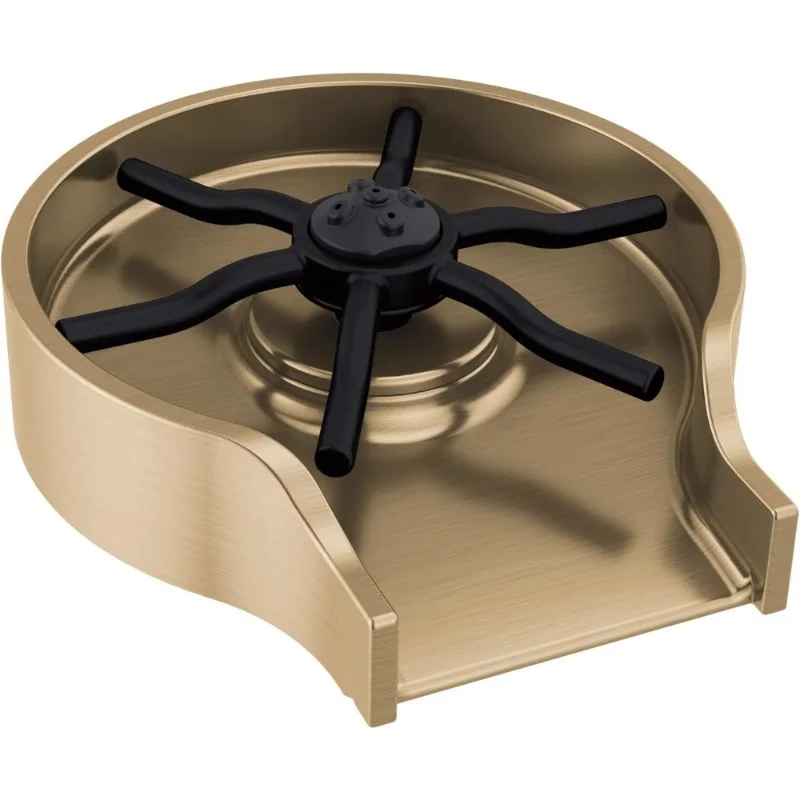 NEW - Brushed Gold Metal Glass Rinser for Kitchen Sink, Cup Washer for Sink, Bottle Washer, Champagne Bronze