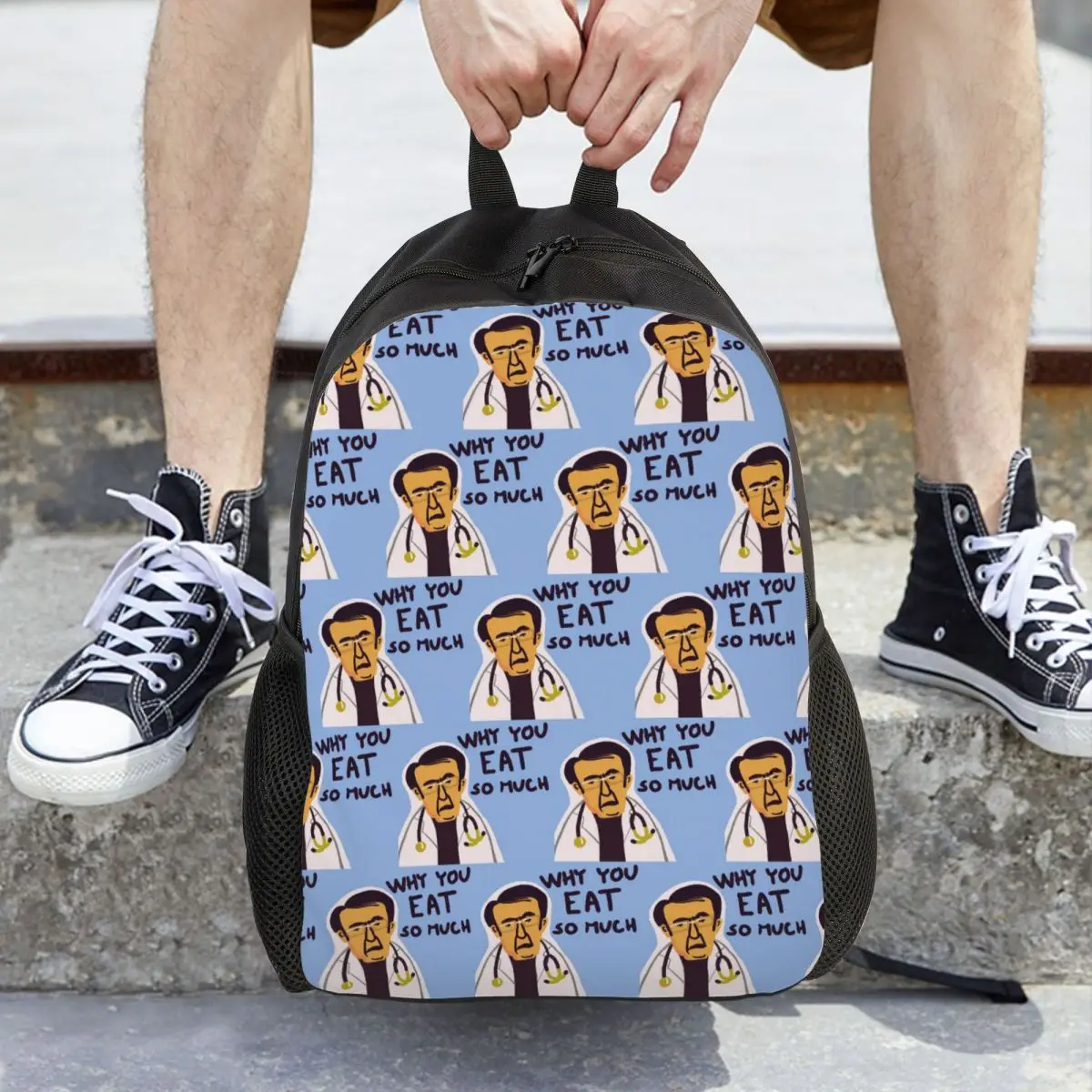 Dr Nowzaradan Dr Now From My 600-lb Life Why You Eat So Much Backpack Daypack Large Capacity BookBag School Bag Shoulder Bags