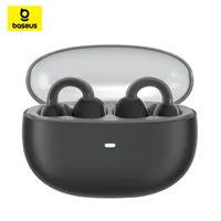 Baseus AirGo 1 Ring Earphones Wireless Bluetooth 5.3 Open Ear Clip Headphones Sports TWS Earbuds Spatial Audio Headset Gaming