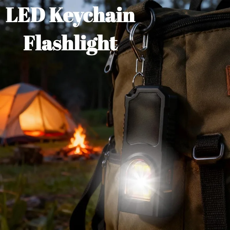 

Bright Pocket Flashlight Keychain LED Flashlight Rechargeable Pocket Clip Torch Fit For Outdoor Or Indoor Night Work Use