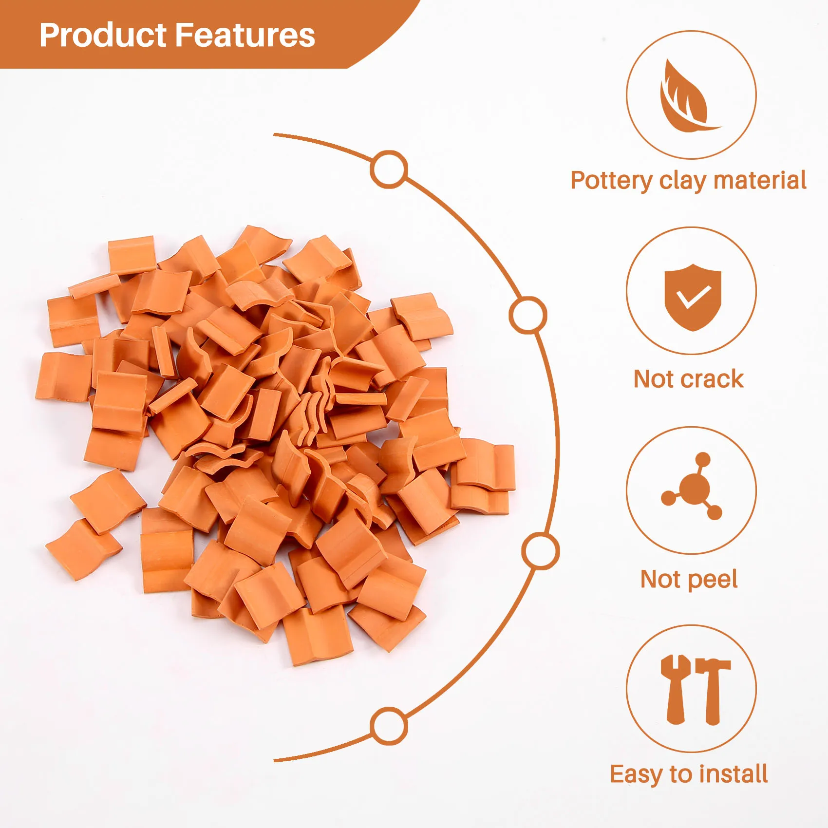 ABWE-ensemble de construction de maquettes de tuiles de toit carreaux miniatures tuiles de toit teignes de maison de poupée faux modèle de carrelage accessoires de paysage, 100 pièces