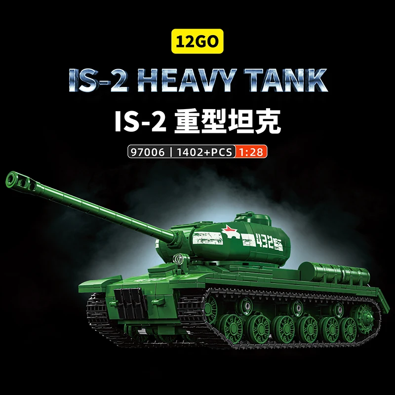 

NEW Classic Heavy Tank KV-2 Bricks MOC Set WW2 IS-2 Panzer Building Blocks Model War Military Cars Children Toys Adult Boy Gifts