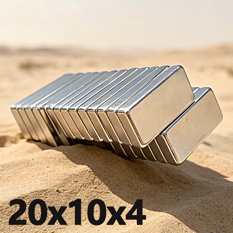 2-60pcs 20x10x4mm Magnet N35 NdfeB Permanent Magnetic Imanes Square Shape Neodymium Magnet 20*10*4mm Accessory for Office Fridge