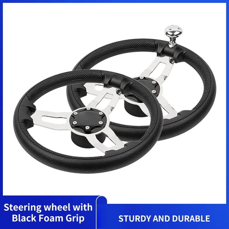 3-spoke-135-steering-wheel-with-knob-and-anti-slip-pu-foam-marine-steering-wheel-anti-slip-stainless-steel-boat-accessories