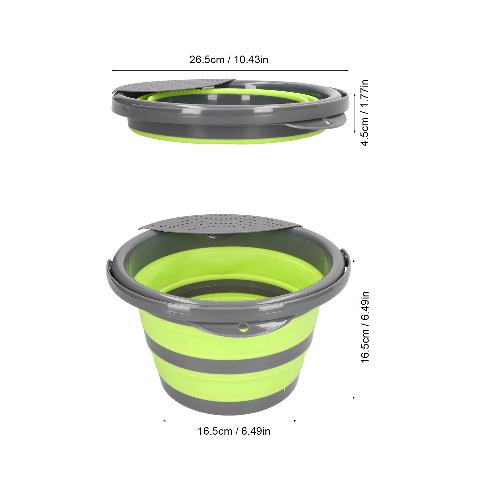 Car Washing Bucket 5L Silicone Bucket Bathroom Folding Bucket Kitchen Camp Bucket Outdoor Fishing Supplie