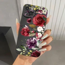 For Xiaomi Poco F6 F5 X3 X5 X6 M6 Pro Flower Pattern Soft Phone Cover For Xiaomi Mi 13 12 11 Lite 14 13T 12T Matte Silicone Case