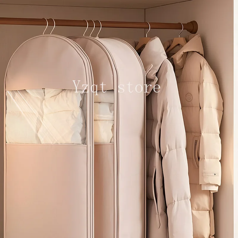 

Down jacket dust-proof hanging type household visual clothing hanging clothes dust cover