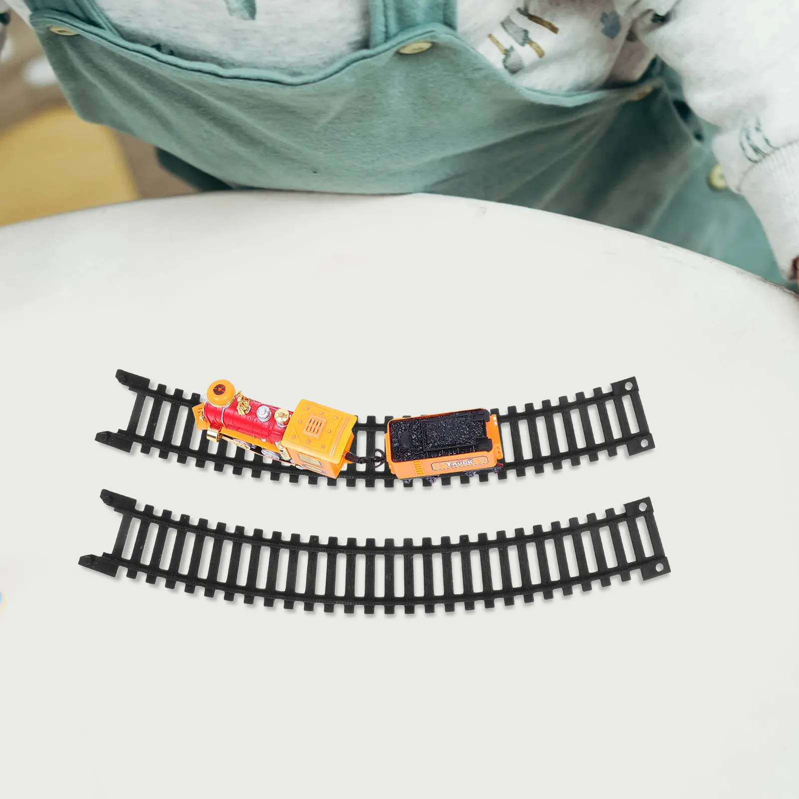 

5Pcs Electric Train Track Accessories Set High Speed Railway Expansion Parts Replacement Elevation Curve Connectors Plastic