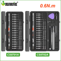 CreationSpace 3.6V Mini Electric Screwdriver Rechargeable Precision Screwdriver Set with LED Light 3 Torque Settings CS0702A