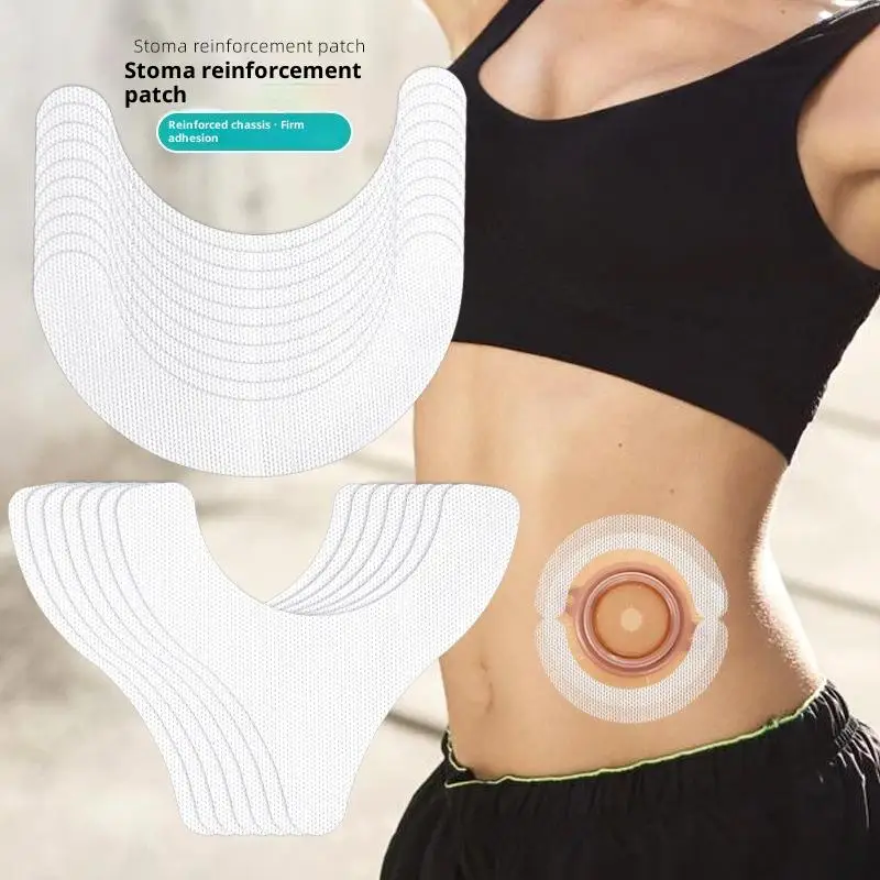 10Pcs Elastic Ostomy Barrier Strips Spunlace Nonwoven Fabric Leak Skin Adhesive Ostomy Extender Barrier Tape For Colostomy Bag