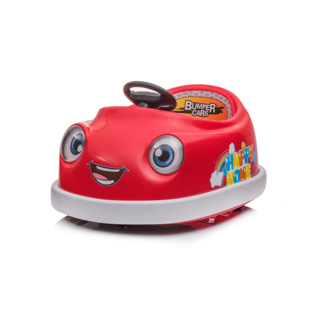 Auto paraurti per bambini, 12 V Dual Drive 1-6 anni Auto elettrica per bambini con asta di spinta Piatto piano USB BT Musica Cavallo a dondolo