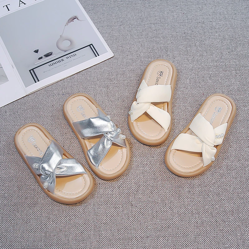 

Mumoresip Girls Sandals Outdoors Open Toes Kids Slippers Korean Style Versatile 2026 Summer New Children Princess Shoes Soft