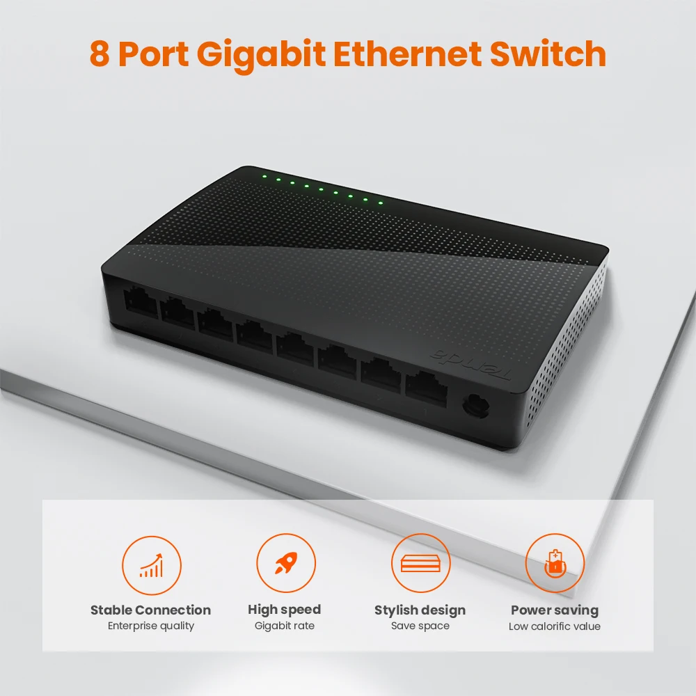 Tenda Gigabit ethernet Swicth 8 porte Switch di rete internet 10/100/1000Mbps 5 porte Smart Switcher Fast Soho Switch