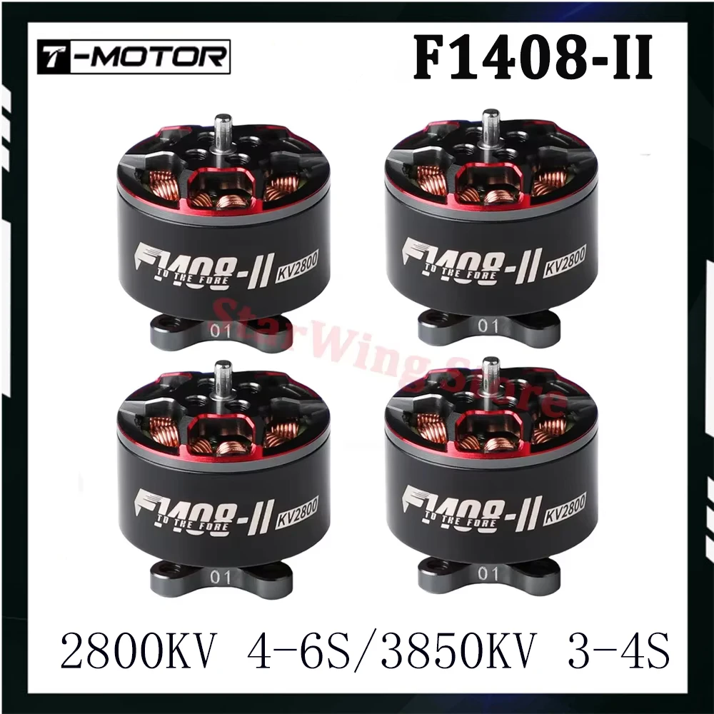 T-Motor F1408 II Cinewhoop Motor 2800KV 4-6S 3850KV 3-4S Brushless Motor Light Motor Super Power for FPV 3-4inch Racing Drone