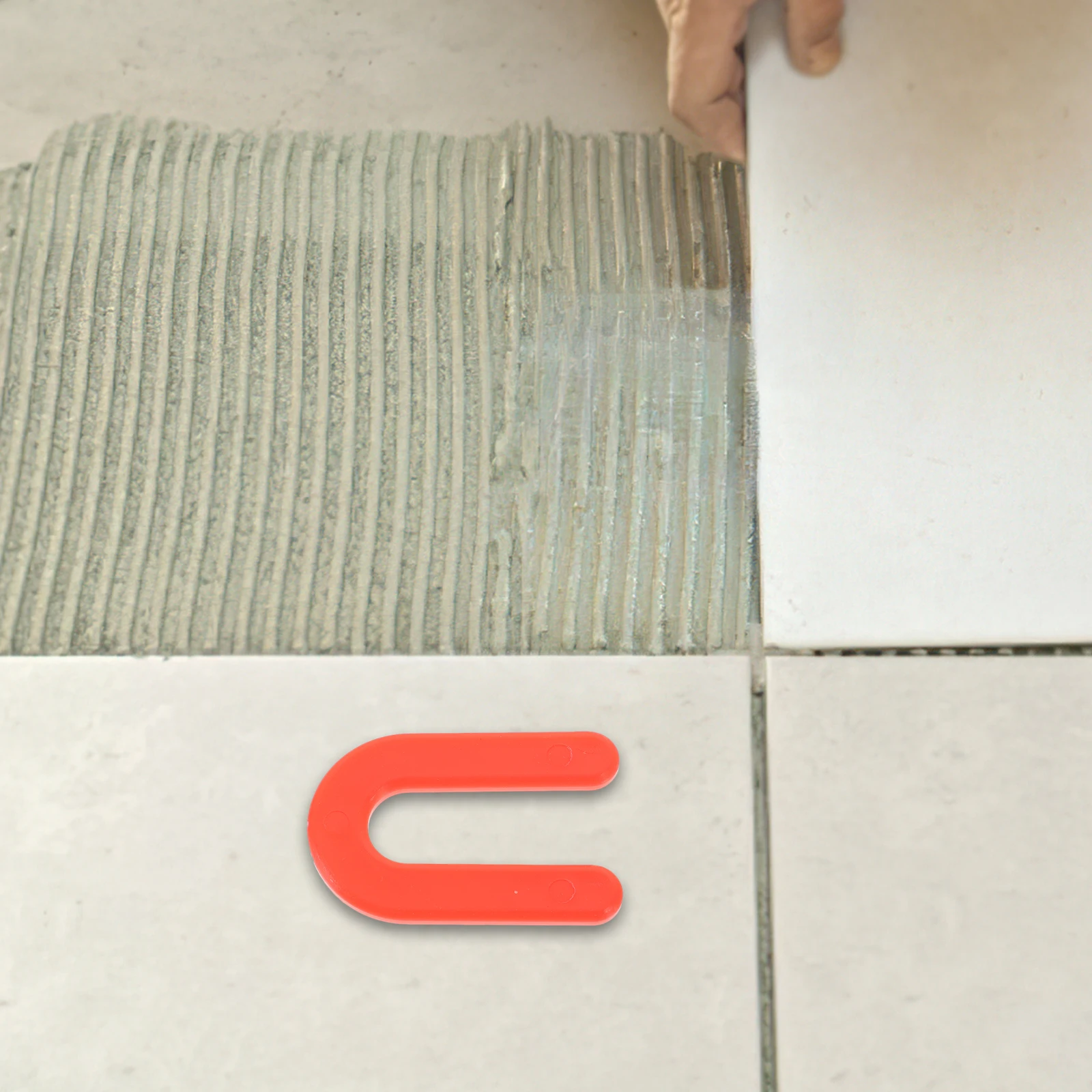 

100Pcs 18 Inch U Shaped Horseshoe Tile Spacers Red Clips For Marble Granite Tiles Deck Spacers Excellent Craftsmanship