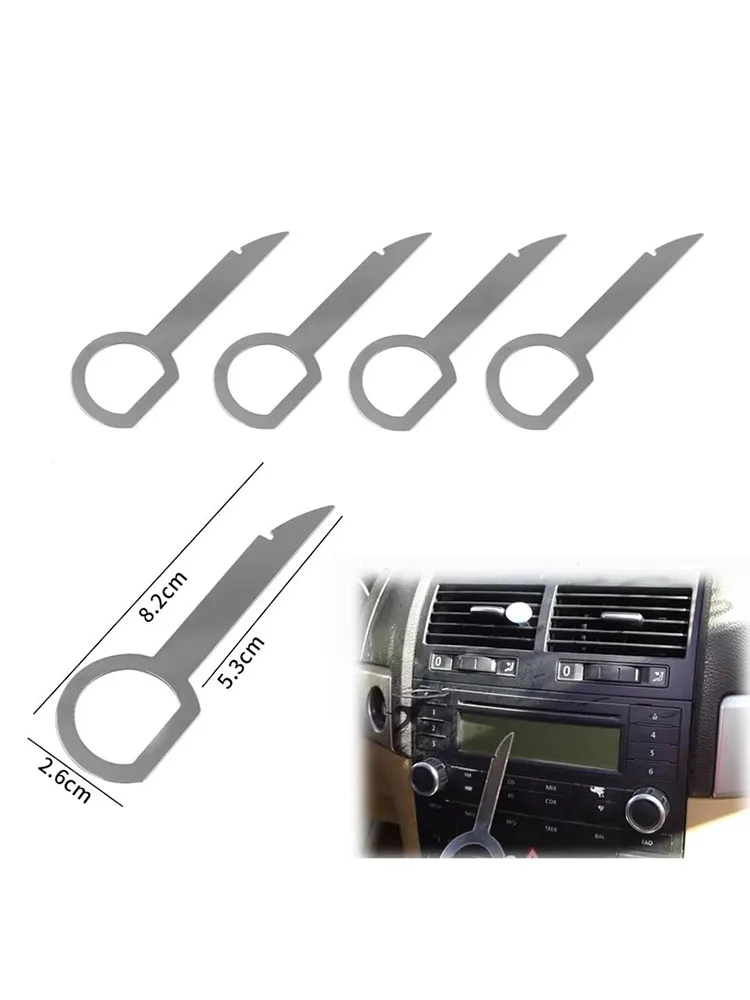 Extracteur de retrait Radio stéréo, clé de déverrouillage, unité principale, outil d'installation Audio pour VW Audi Ford Mercedes Benz Skoda 4/8/12 pièces