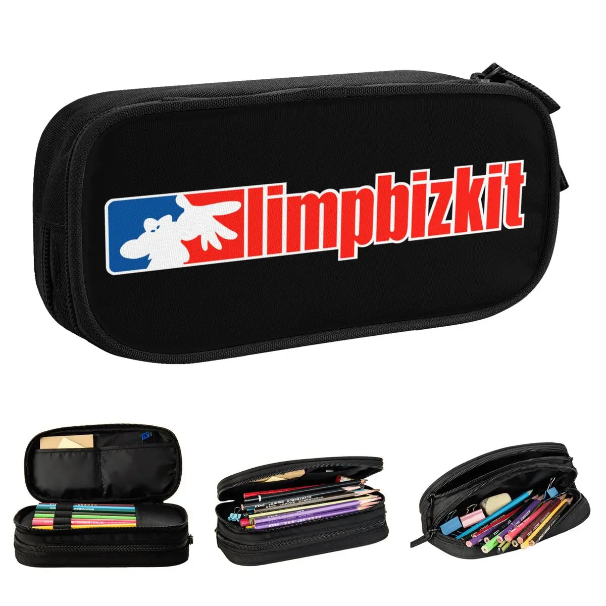 Limp Bizkit Logo Pencil Cases Cute Band Pen Box Bag Girls Boys Big Capacity Students School Gift Pencilcases