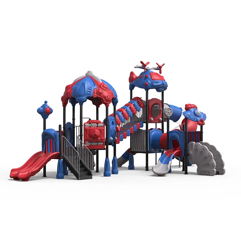 High-End Large Plastic Slides Forest-Themed Outdoor Amusement Equipment for Children's Parks Kindergartens Schools