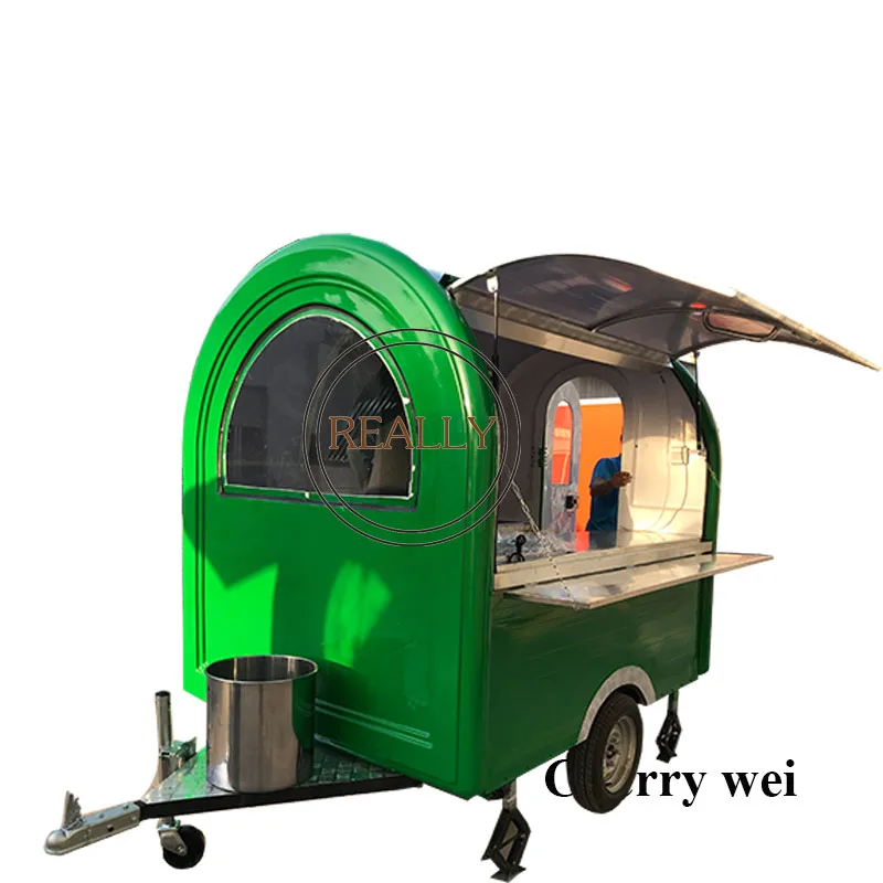 

1.8m /2m/2.2m length Cheapest fast Street snack trailer /chinese mobile ice cream vending truck food trailer/fruit vending