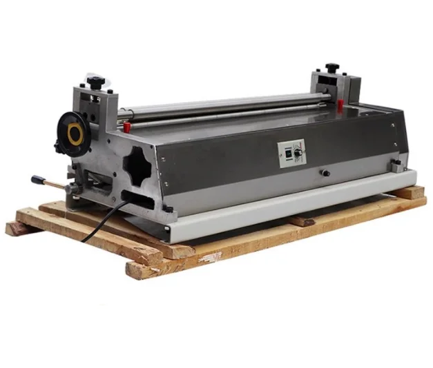 Desktop Stainless Steel Paper Box Manual Cold Gluing Machine 500mm 600mm Glue Applicator Paper Pasting Machine