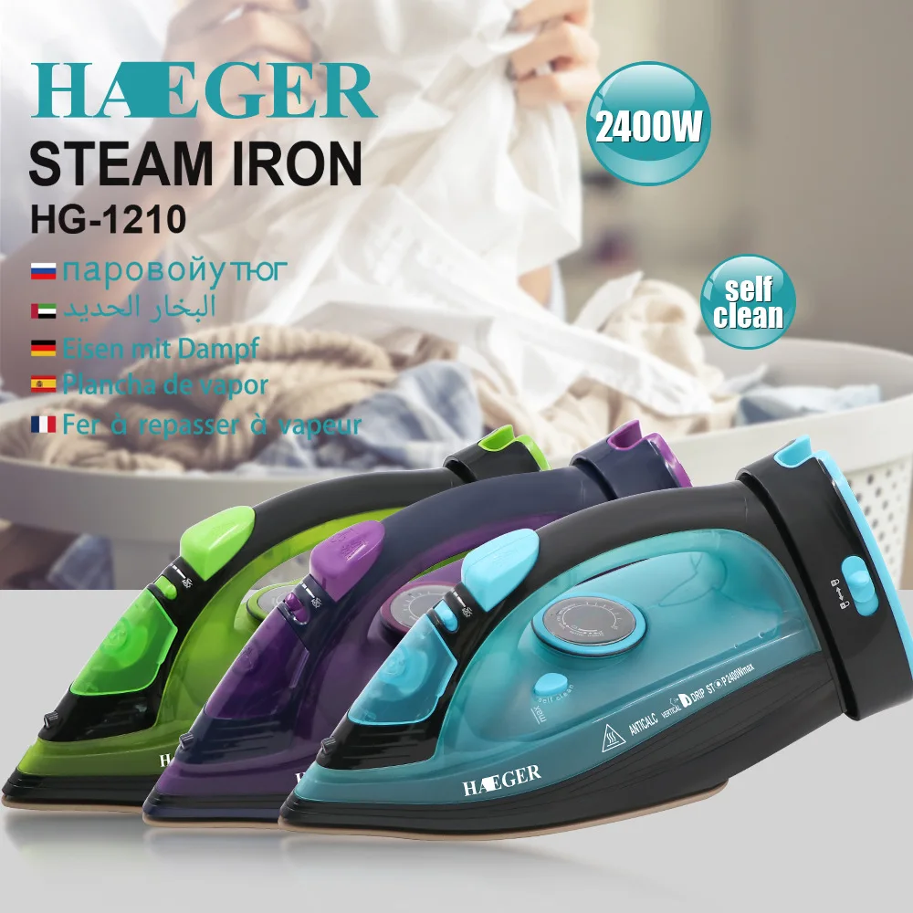 Steam Iron for Clothes,220V 2400W Handheld Electric Iron ,Wireless, Adjustable Temperature,Titanium Infused Ceramic Soleplate