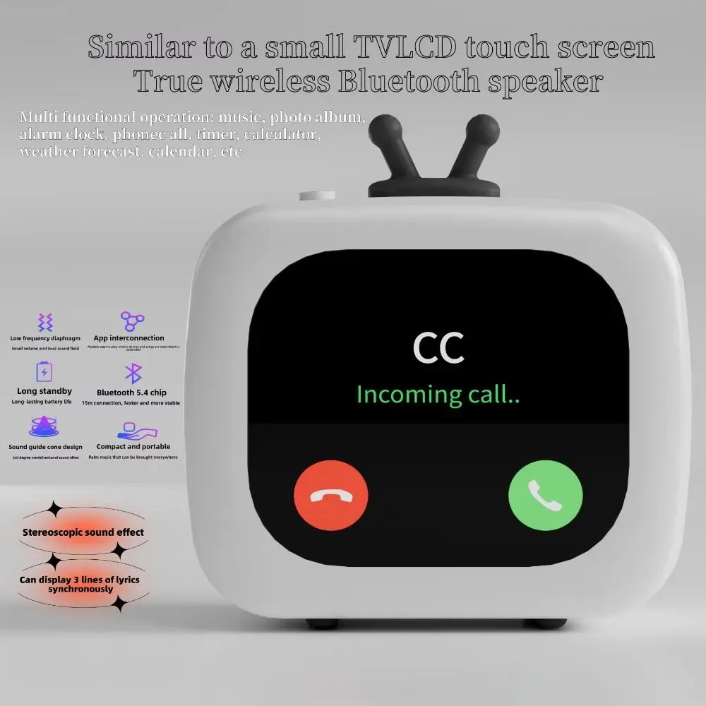 

Мини-Bluetooth-колонка с экраном для ТВ, многофункциональная мини-беспроводная акустическая система, креативный стерео-сабвуфер