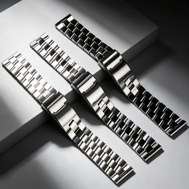 Für Breitling Armband AVENGER NAVITIMER SUPEROCEAN Gürtel 20mm22mm24mm 316L 3-Perlen Glänzend Silber Edelstahl Uhrenarmband