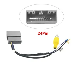 24Pin For Honda Fit CRV Original Factory Auto Camera Video Output Car Reverse Camera Output Video Adapter Cable