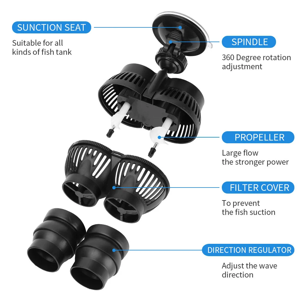 Ultra-Quiet 220V Wave Maker Wavemaker Water Pump for Aquarium Fish Tank aquarium pump 6W 12W 24W flow pump surf pump