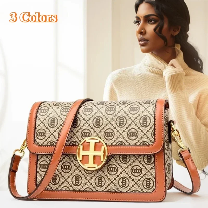 Classic Popular Vintage Women's Shoulder Crossbody Bag with Fine Leather Material Elegant Vintage Look​ for Work & Dating