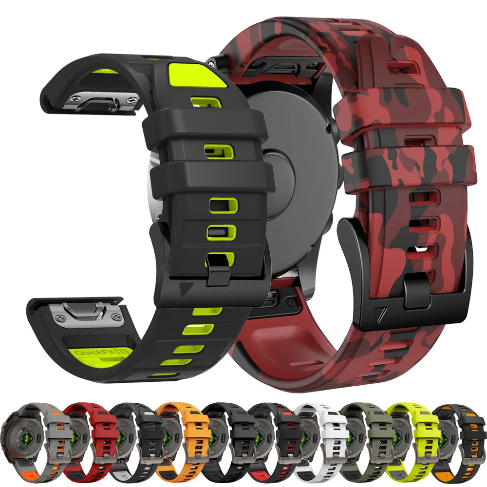 �y�Z�[�����z�N�C�b�N�t�B�b�g 26 22mm �V���R���X�g���b�v Garmin Tactix 8/Fenix 8 Instinct 3 50mm �u���X���b�g �\�t�g�����p Enduro3/Fenix E 7X 5 5X 6�Ή�