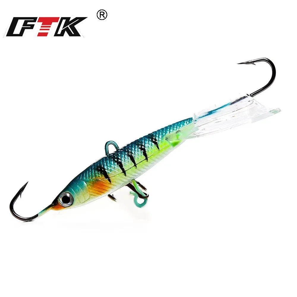 FTK Jig para Pesca en Hielo – Señuelo Minnow Hundimiento con Ojo 3D