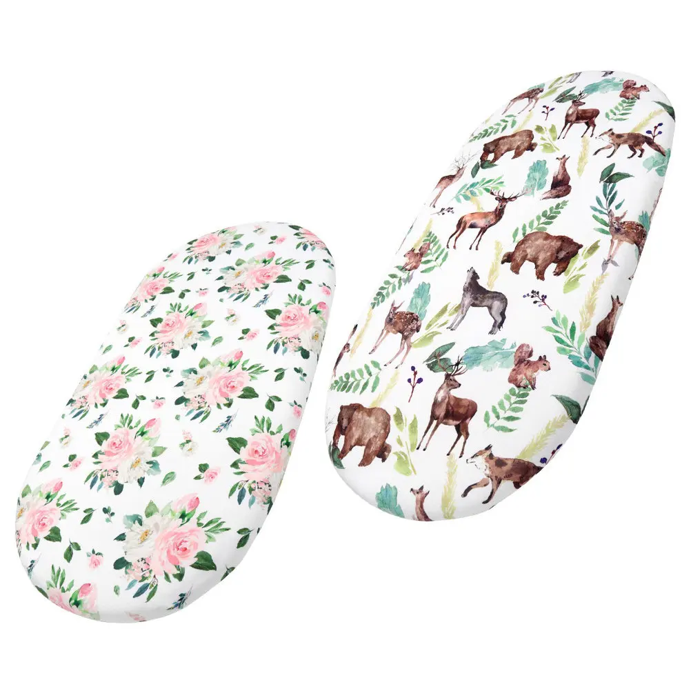 2-pcs-baby-crib-mattress-cover-bedspread-bassinet-pad-cradle-cot-protector-sheet-removable-stretchy-washable-breathable-sheets