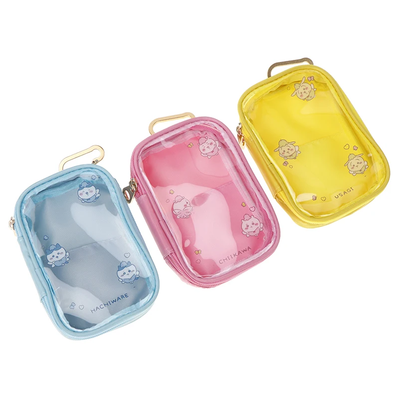 Anime Chikawa Transparent Doll Bag Hachiware Usagi Plush Toys Bag Waterproof Pvc Girl Jelly Bag Portable Stationery Bag