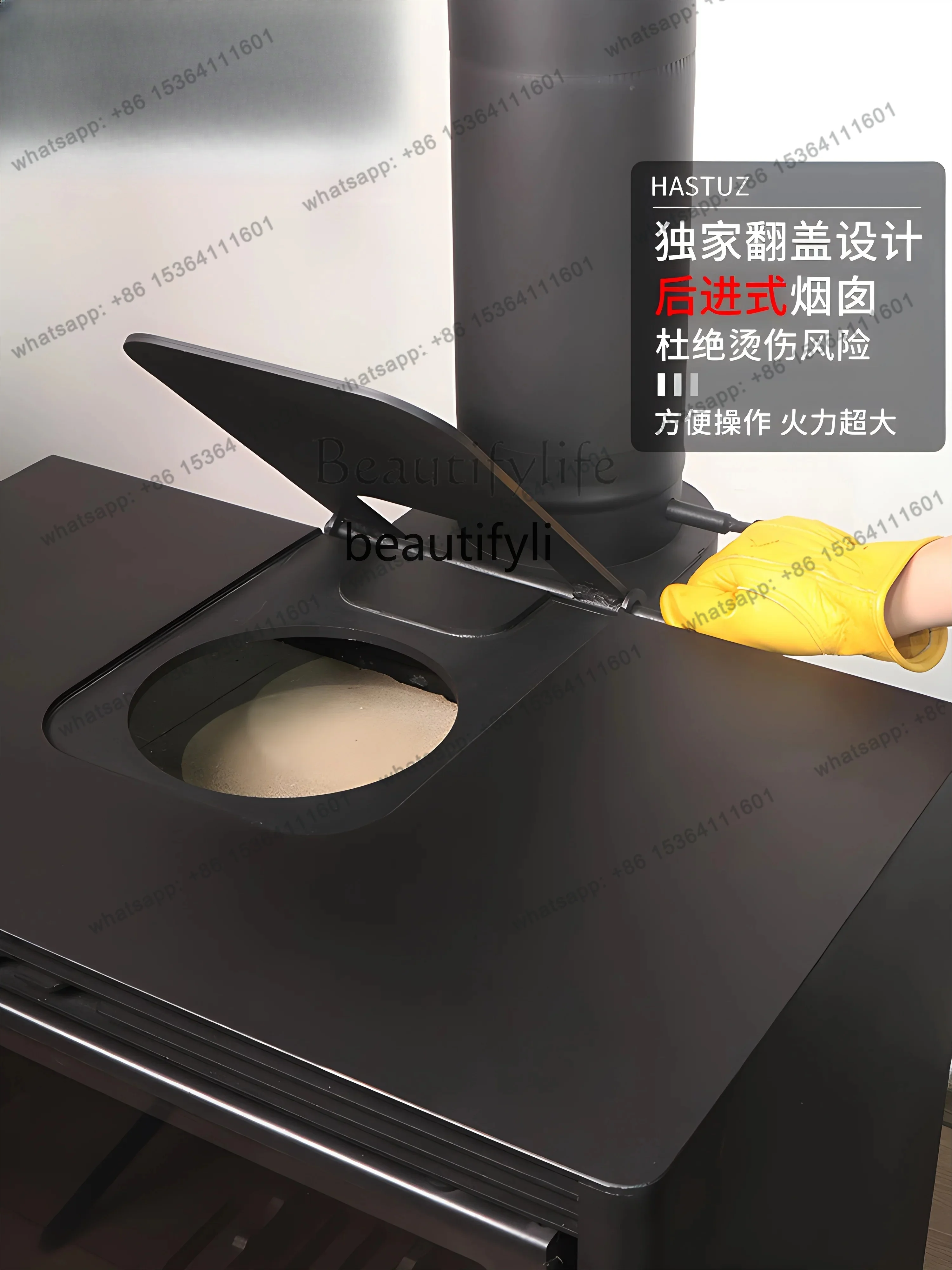 Factory CustomizationReal fire burning firewood winter heater burning firewood boiling water rural new living room indoor real f