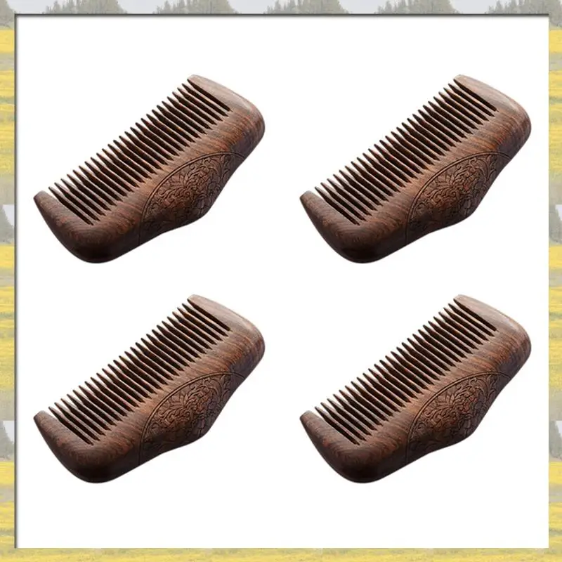 

Hot Sale 4X Pocket Comb Sandalwood Green Natural Super Narrow Dent Wood Combs Static Lice Beard Comb Hairstyle Sandalwood Comb
