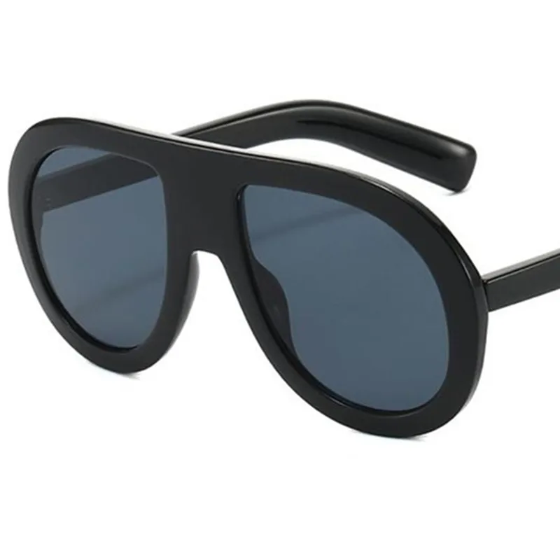 

Fashion Sun Glasses Pilot Anti-UV Spectacles Square Eyeglasses Personality Oversize Frame Google Retro Unisex Sunglasses