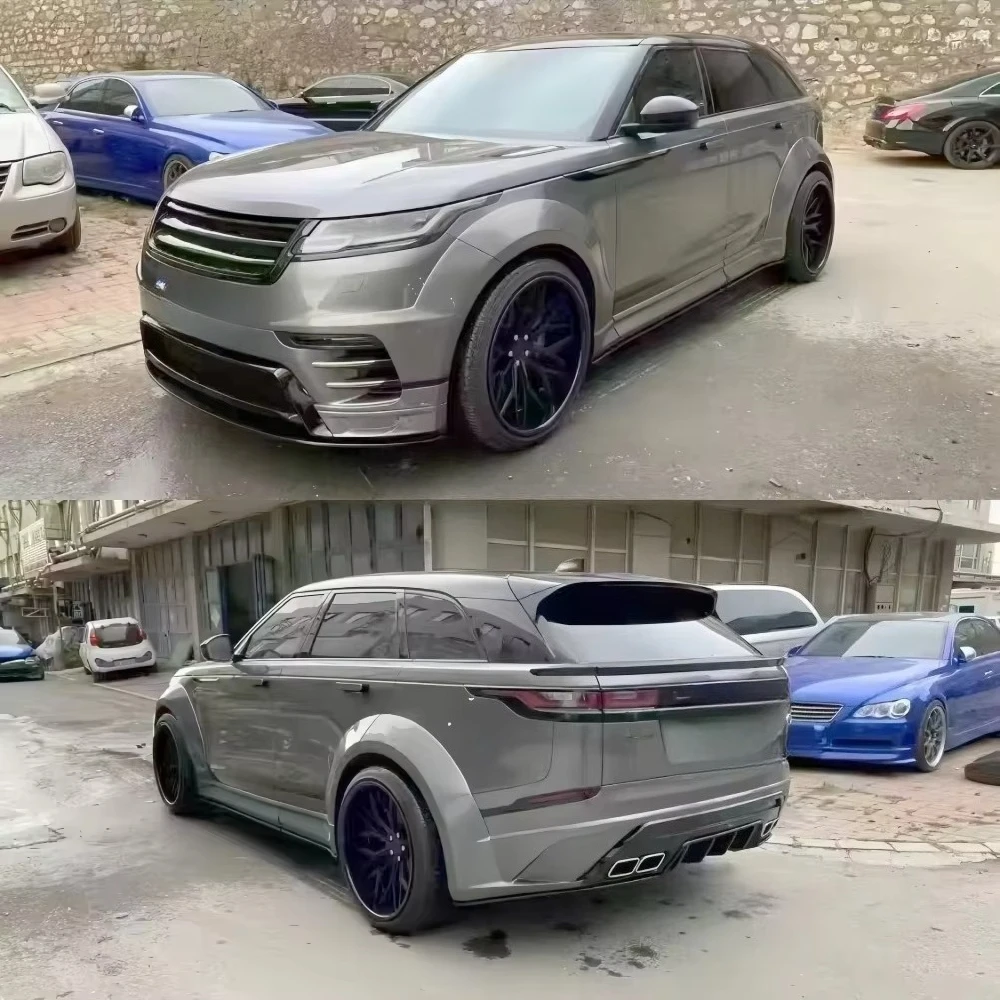 For  Range Rover Star Mail Upgrade LM Style Wide Body Kit Center Grid Front Lip Side Skirt Fender Rear Bumper