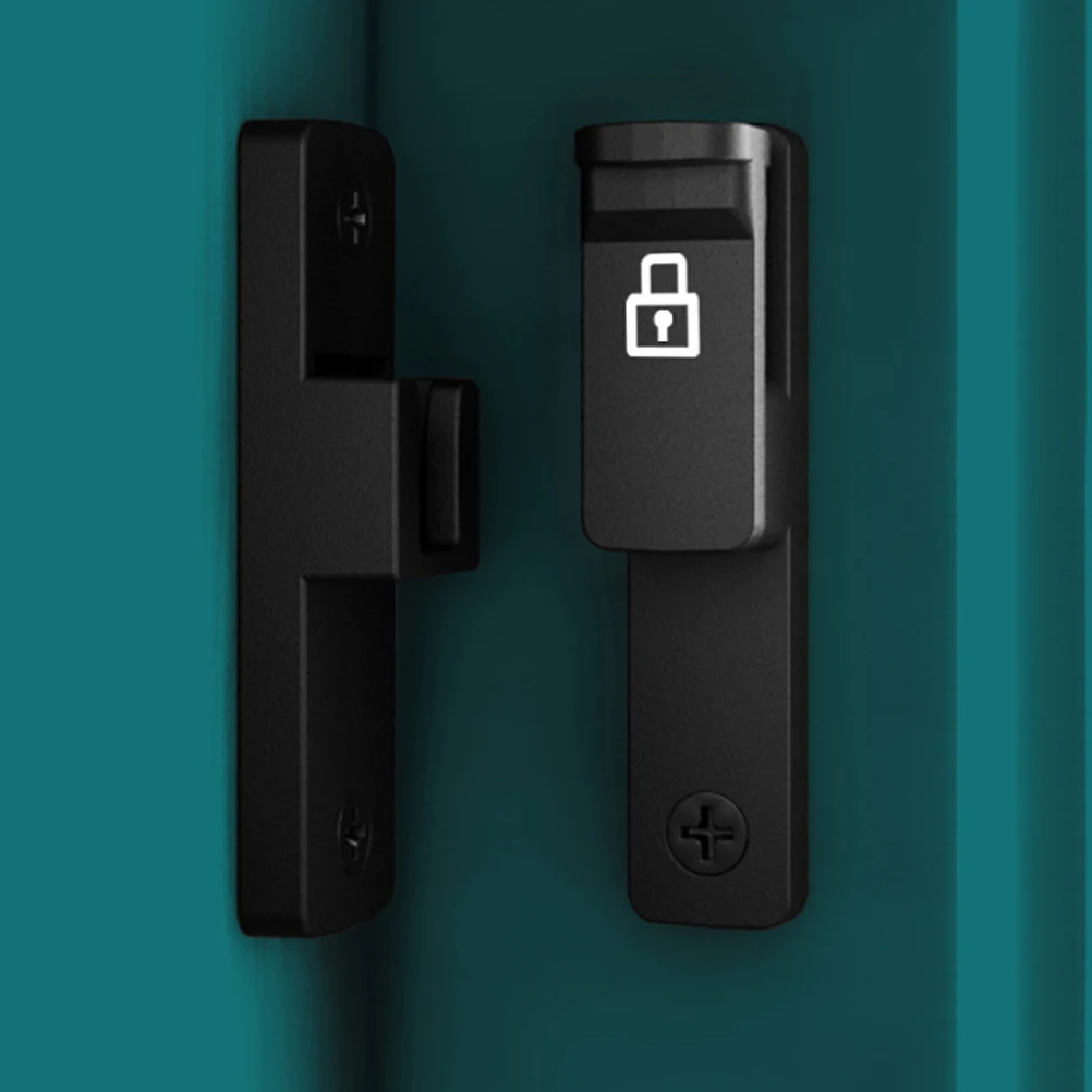 

90 Degree Latch Barn Door Lock Sticky Install No Drilling Matte Glow in Dark Anti Theft Security Heavy Duty Gate Hardware Garage