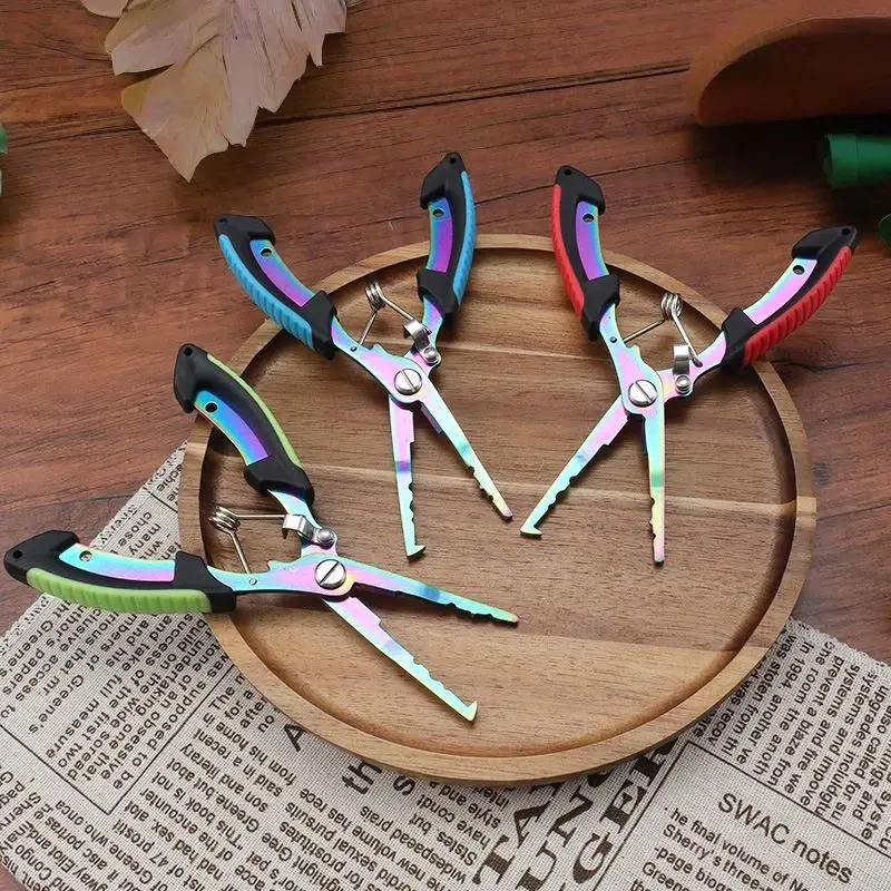 1Pcs Multifunctional Fishing Pliers Stainless Steel Color Titanium Eagle Beak Fish Control Pliers For Hook And Hook Removal